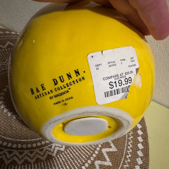 🆕 Rae Dunn ‘Sunshine’ Birdhouse artisan collection ceramic yellow by Magenta - Picture 5 of 5